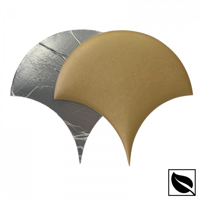 Panou Decorativ Perete 3D, Autoadeziv Auriu Sidef, Set 2 Buc., Placi din Piele Ecologica [5]