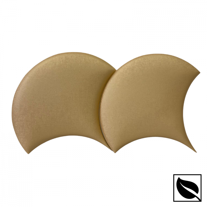 Panou Decorativ Perete 3D, Autoadeziv Auriu Sidef, Set 2 Buc., Placi din Piele Ecologica [3]