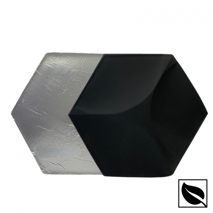 Panou Decorativ Perete 3D Autoadeziv, Hexagon Negru, Set 2 Buc., Placi Decor Perete [2]