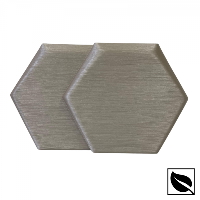 Panou Decorativ Perete 3D Autoadeziv, Hexagon Nisip Sidef, Set 2 buc., Placi Decor Perete [2]
