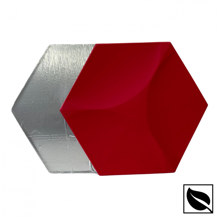 Panou Decorativ Perete 3D Autoadeziv, Hexagon Rosu, Set 2 Buc., Placi Decor Perete [2]