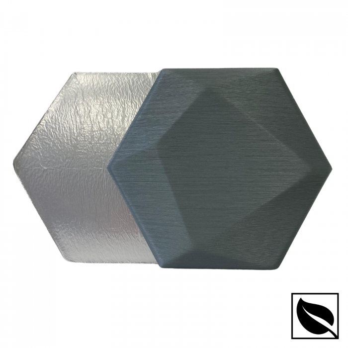 Panou Decorativ Perete 3D Autoadeziv Hexagon Vernil Sidef, Set 2 Buc., Placi din Piele Ecologica [6]