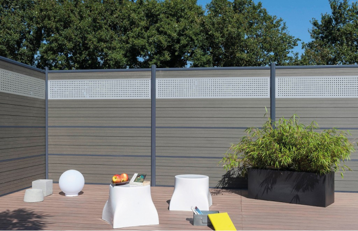 Panou Gard Model Trafor Din Aluminiu Cu Stalpi Din Zidarie Existenti 1500x2000 mm [4]