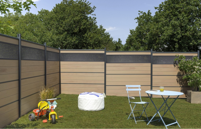 Panou Gard Model Trafor Din Aluminiu Cu Stalpi Din Zidarie Existenti 1500x2000 mm [3]