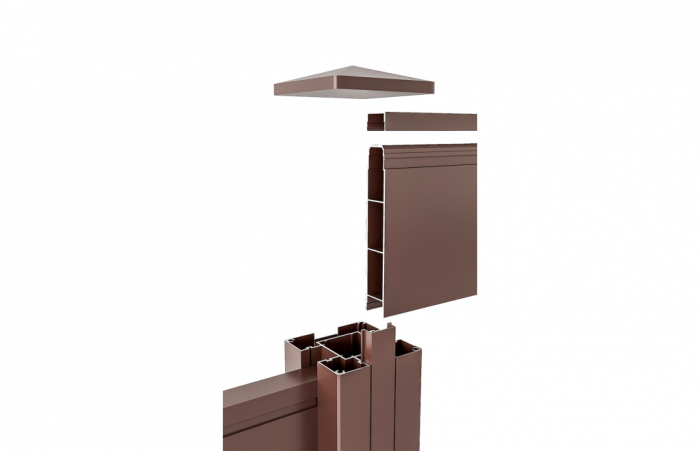 Panou Gard Gri Antracit Model Trend 90&140 Cu Stalpi Si Lamele Din Aluminiu 1500X2000 mm [5]