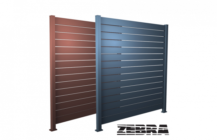 Panou Gard Model Trend Slim 140 Cu Stalpi Si Lamele Din Aluminiu 1000x2000 mm [4]