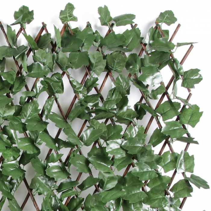 Gard Verde Artificial protectie vizuala, Gard viu artificial cu rachita si frunze [3]