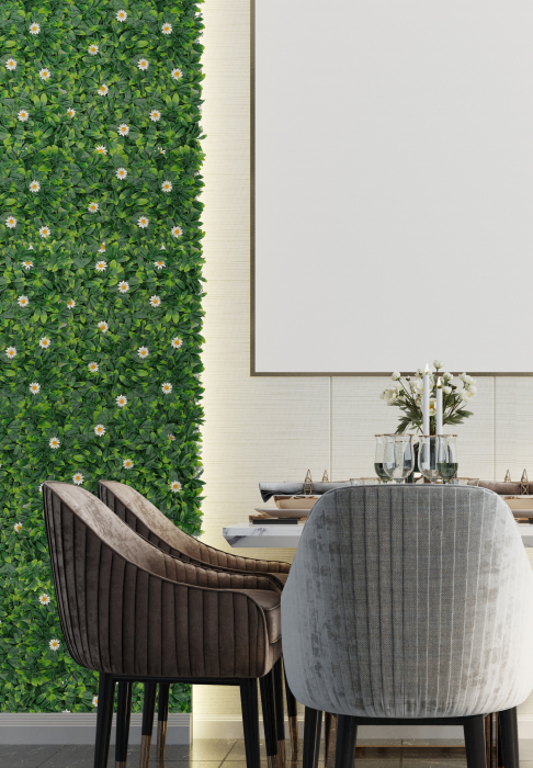 Perete Verde Murraya White Flower, Perete Verde Artificial,  Panou Decorativ pentru Perete [10]