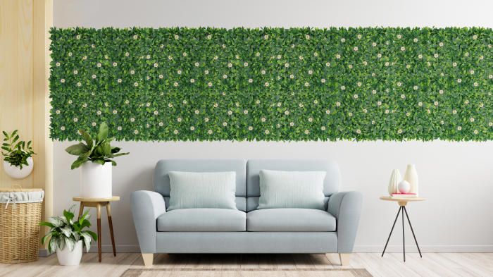 Perete Verde Murraya White Flower, Perete Verde Artificial,  Panou Decorativ pentru Perete [11]