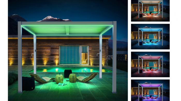 Pergola X Bioclimatica 3x3x2.5m cu LED, Premium, Aluminiu [7]