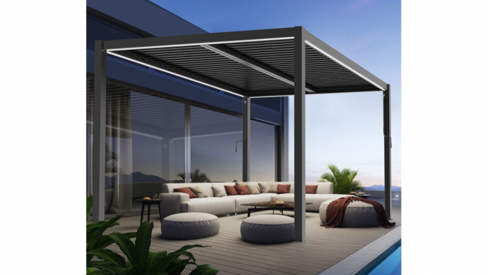 Pergola X Bioclimatica 3x3x2.5m cu LED, Premium, Aluminiu [2]