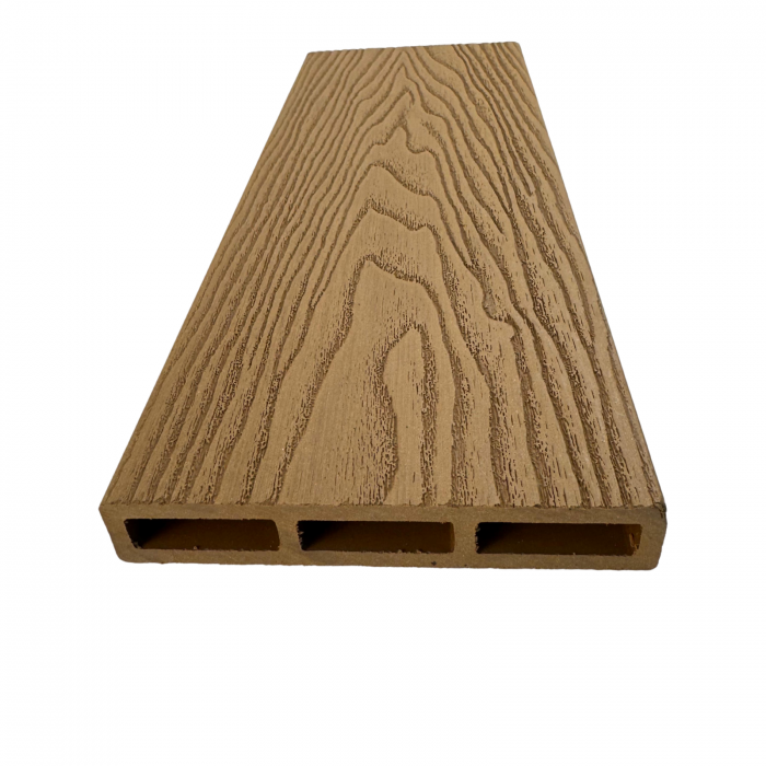 Placă de gard 3D Bej Lemn Natur din WPC Lemn Compozit, 120 x 20 mm,1 ml [1]