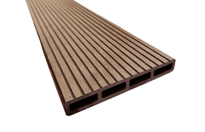 Placa de gard 3D, Lemn compozit, Maro, [3]