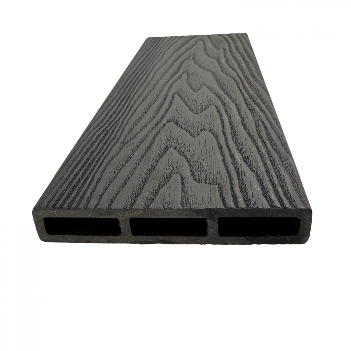 Placă de gard 3D Gri din WPC Lemn Compozit, 120 x 20 mm,1 ml [1]