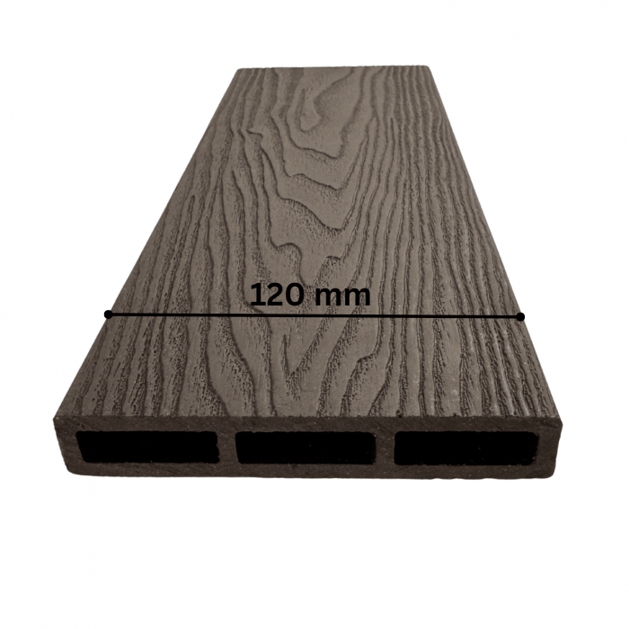 Placă de gard 3D Maro din WPC Lemn Compozit, 120 x 20 mm,1 ml [2]