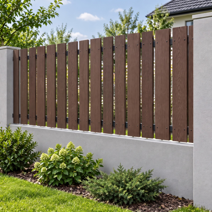 Placa de Gard WPC Co-extrudat 80x20 mm, Gri Antracit, Lungime 2 m și 2.9 m [6]