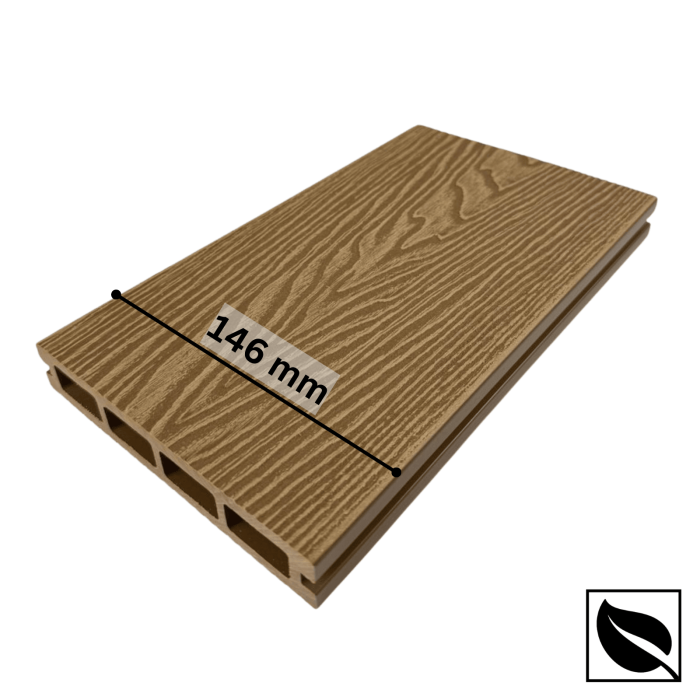 Placa deck terasa WPC 3D Lemn Natur, tip pardoseala/dusumea WPC, 146x25 mm, 1 ml [4]