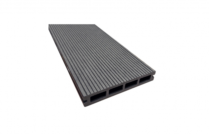Placa deck terasa WPC 3D, tip pardoseala/dusumea WPC, 150x22mm, gri antracit lemn [3]