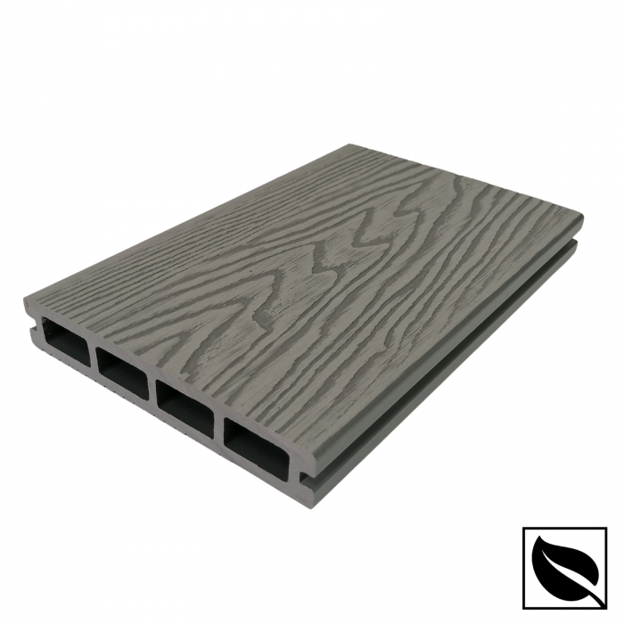 Placa deck terasa WPC 3D, tip pardoseala/dusumea WPC, 150x22mm, maro lemn [2]