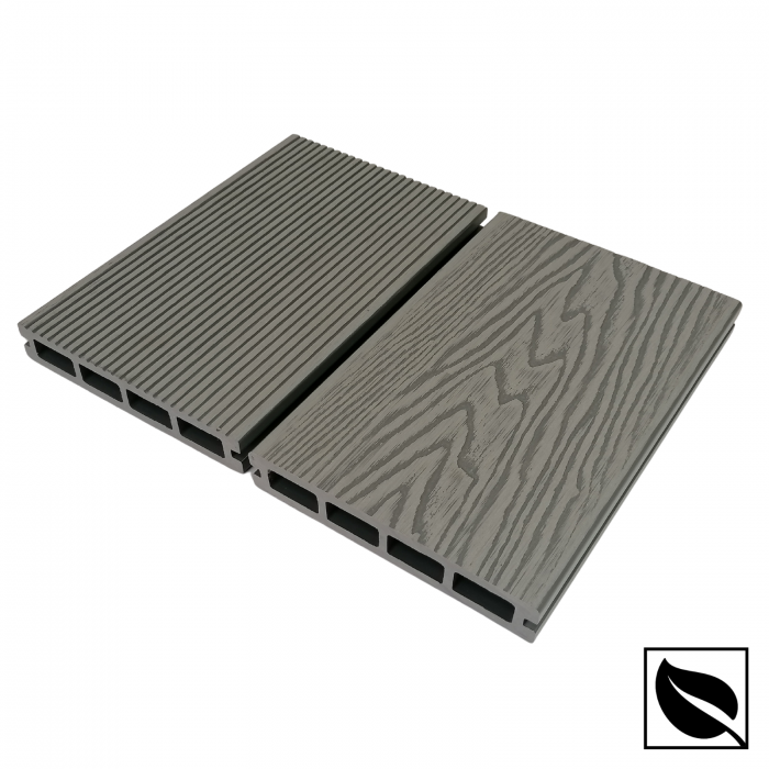 Placa deck terasa WPC 3D, tip pardoseala/dusumea WPC, 150x22mm, maro lemn [4]