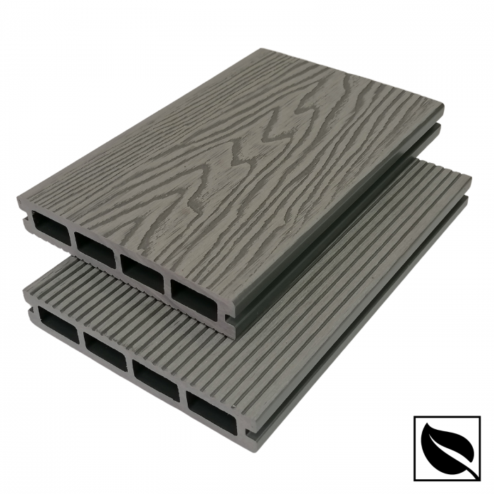 Placa deck terasa WPC 3D, tip pardoseala/dusumea WPC, 150x22mm, maro lemn [8]