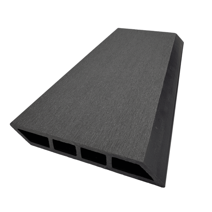 Placa Gard 3D din WPC, Cant oblic, Gri Metal, 137X20 mm, Lungime 2 m si 2.5 m [3]