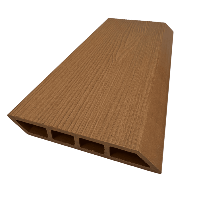 Placa Gard 3D din WPC, Cant Oblic, Lemn Natur, 137X20 mm, Lungime 2 m si 2.5 m [2]