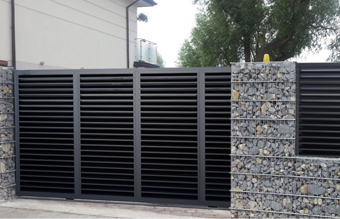Poarta Auto Model Stor Batanta Din Aluminiu Gri Antracit [4]