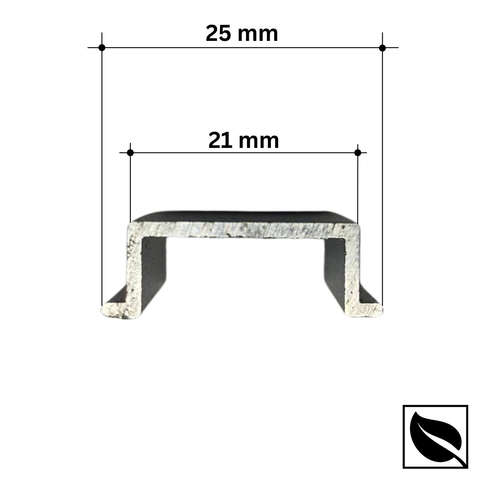 Profil inchidere stalp gard, 22x8mm, Aluminiu [2]