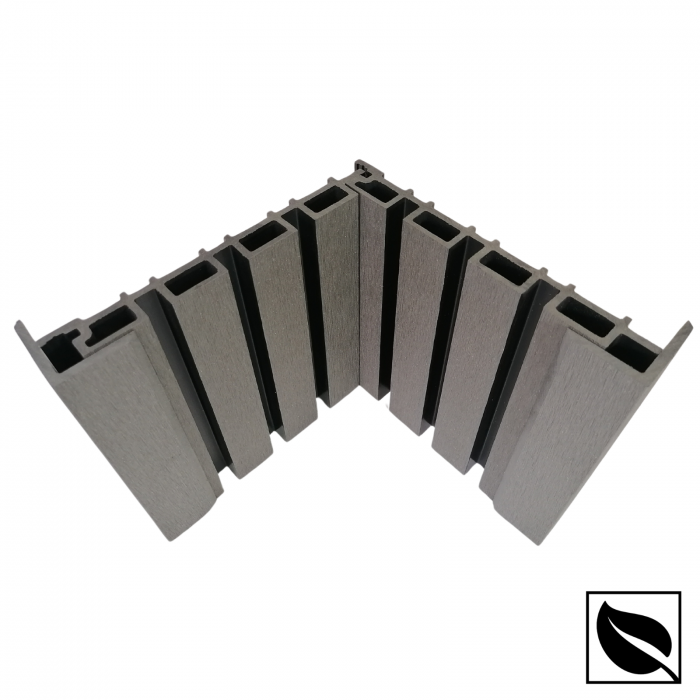 Profil L, WPC 3D, 55 x 45 mm X 4000 mm, gri inchis [3]