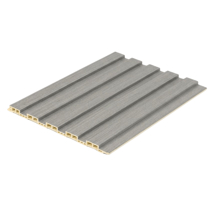 Riflaj de interior textura lemn Gri 159 x 2800mm. Panou decorativ din WPC [2]