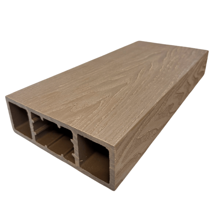 Riflaj Decorativ WPC Lemn Compozit 3 D Maro 150x50 mm, Profil Rectangular Dublu Ramforsat, Lungime 3.5 m [2]