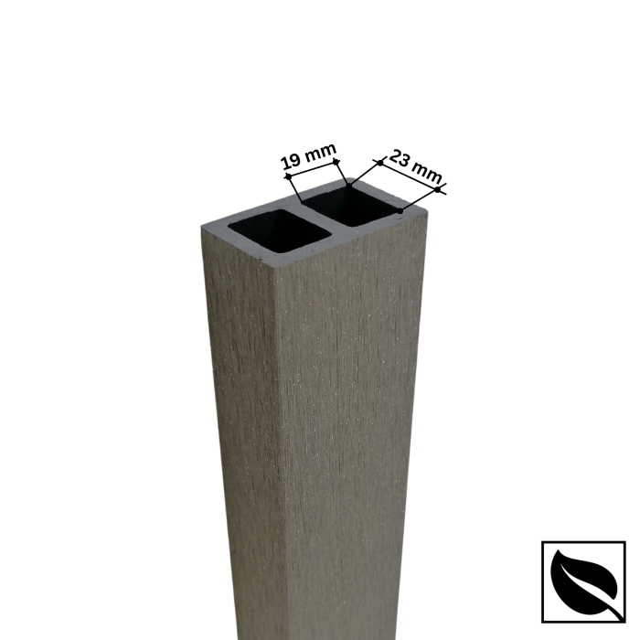 Profil Tub WPC, Lemn Compozit pentru Riflaj Decorativ, 55x35x2900 mm, Ramforsat, Bej [4]