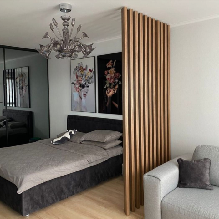 Riflaj Decorativ WPC Lemn Compozit Bej, Profil Rectangular 80x35x5x2900 mm, Dublu Ramforsat [7]