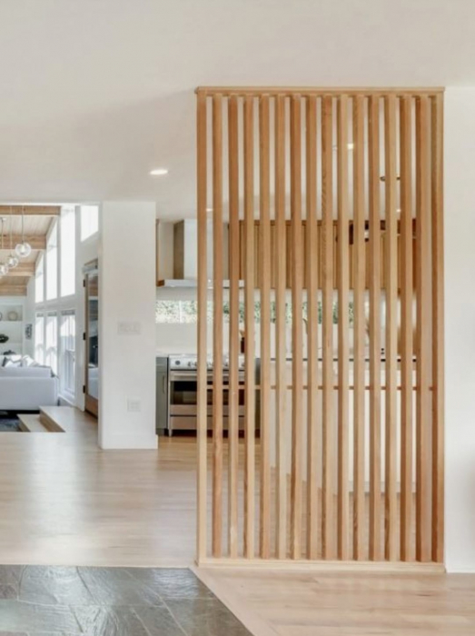 Riflaj Decorativ WPC Lemn Compozit Bej, Profil Rectangular 80x35x5x2900 mm, Dublu Ramforsat [2]