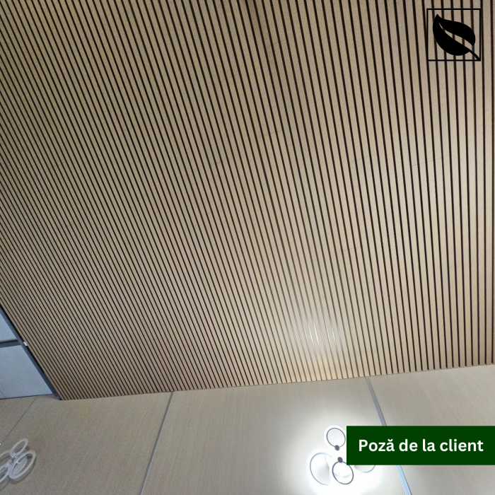Riflaj Decorativ WPC Lemn Compozit Durabil, 219x26x2900mm, Bej [10]