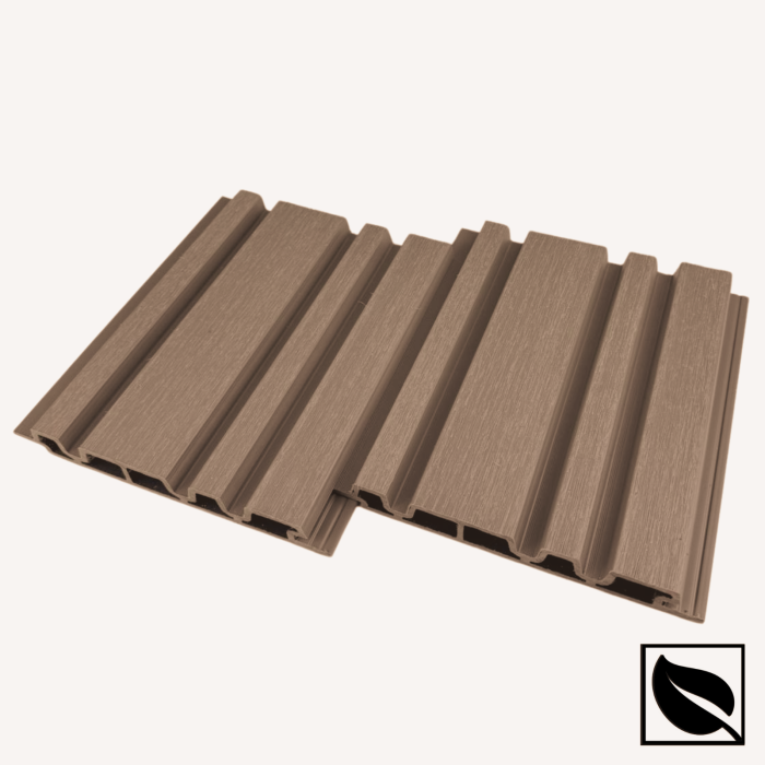 Riflaj Exterior Co-Extrudat WPC Lemn Compozit Maro Stejar VIVODECOR 220x26 mm, Lungime 2.9 m [2]