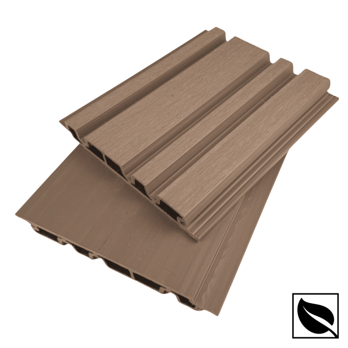 Riflaj Exterior Co-Extrudat WPC Lemn Compozit Maro Stejar VIVODECOR 220x26 mm, Lungime 2.9 m [3]