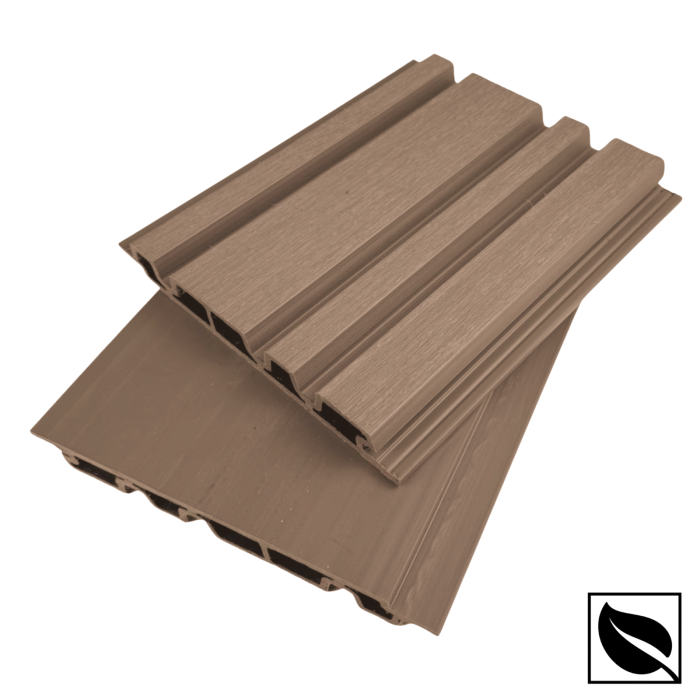 Riflaj Exterior Co-Extrudat WPC Lemn Compozit Maro Stejar VIVODECOR 220x26 mm, Lungime 2.9 m [3]
