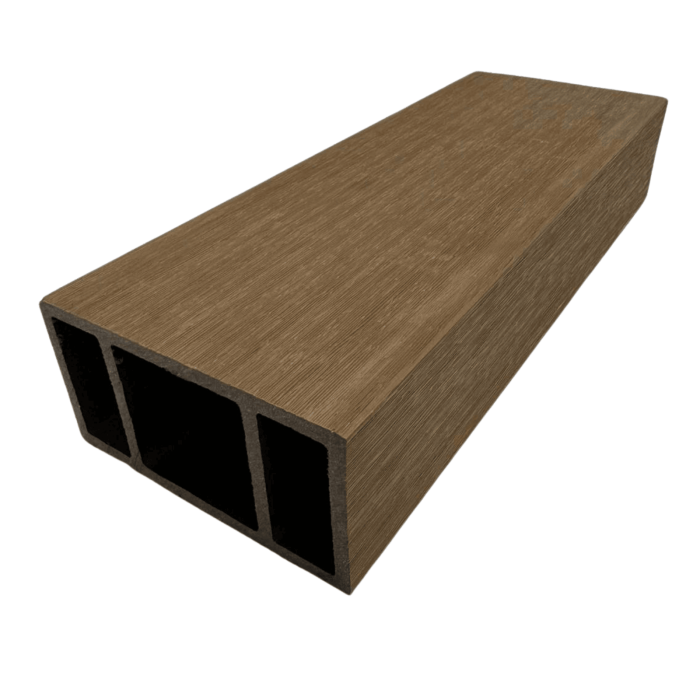 Riflaj Exterior Maro Stejar 120x62 mm, WPC Co-extrudat, Profil Tub Rectangular Ramforsat, Lungime 3.5 m [3]