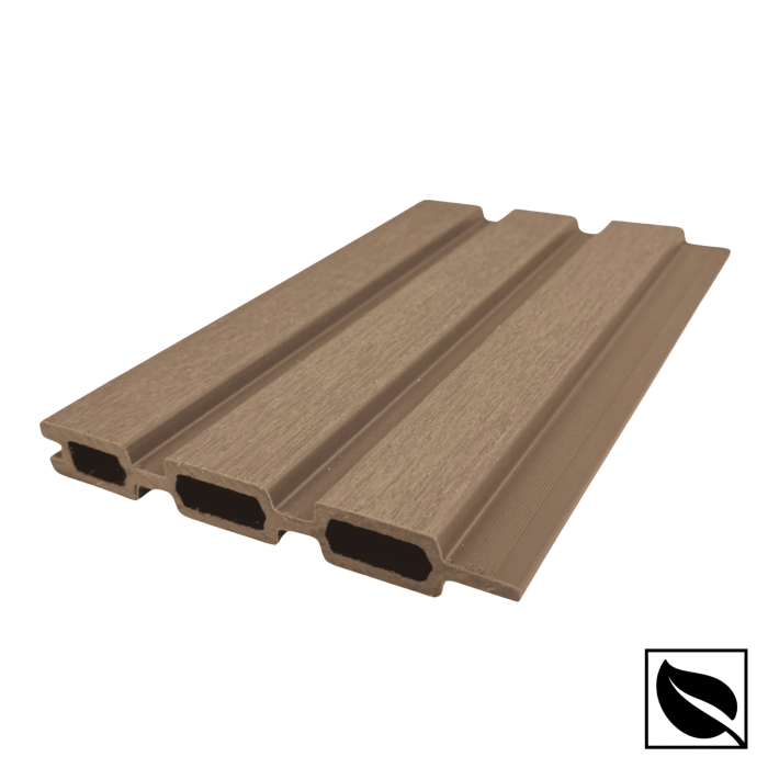 Riflaj pentru Gard si Paravan VIVODECOR 164x21mm, Lungime 2 m, Riflaj cu Fata Dubla Maro Alun din WPC Lemn Compozit . [2]
