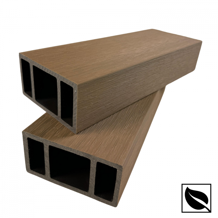 Riflaj Decorativ WPC Lemn Compozit Co-extrudat, Profil Rectangular 100x52x2900 mm, Dublu Ramforsat [2]