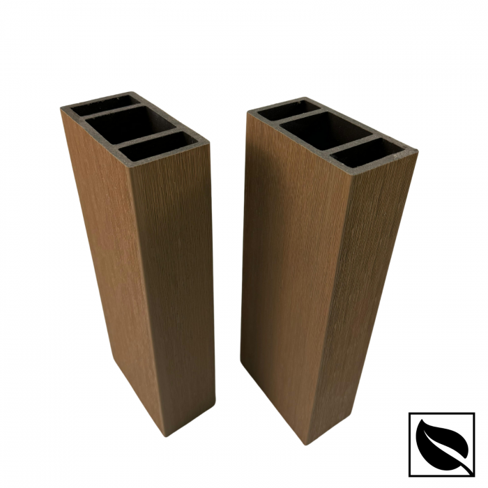 Riflaj Decorativ WPC Lemn Compozit Co-extrudat, Profil Rectangular 100x52x2900 mm, Dublu Ramforsat [5]