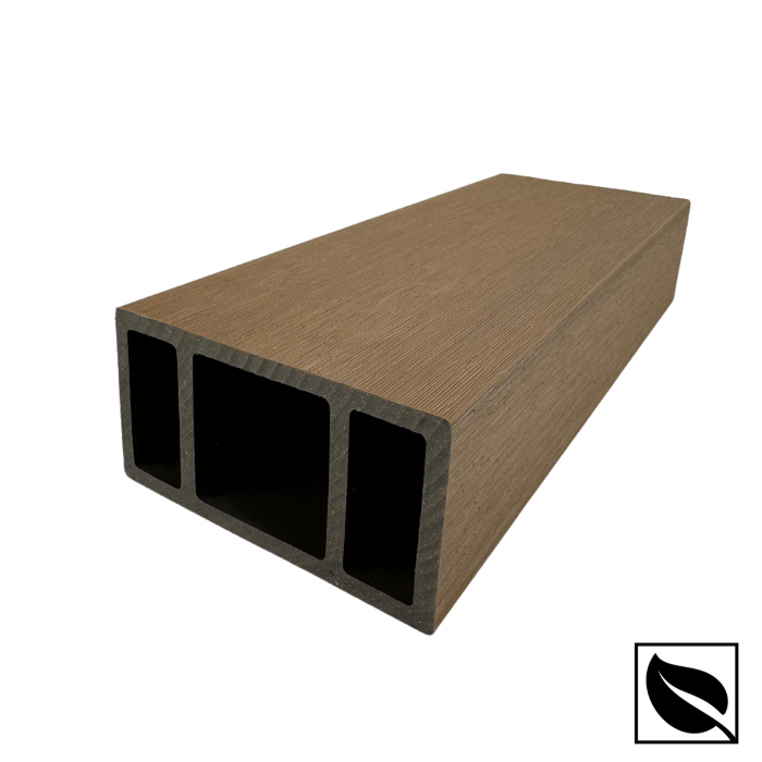 Riflaj Decorativ WPC Lemn Compozit Co-extrudat, Profil Rectangular 100x52x2900 mm, Dublu Ramforsat [3]