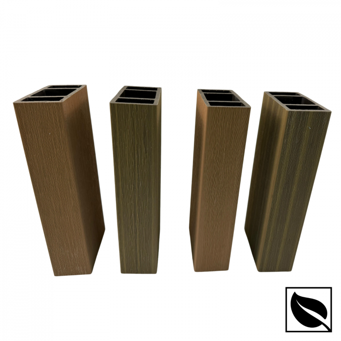Riflaj Decorativ WPC Lemn Compozit Co-extrudat, Profil Rectangular 100x52x2900 mm, Dublu Ramforsat [6]