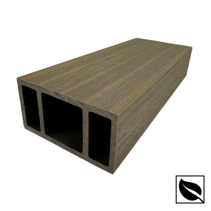 Riflaj Decorativ WPC Lemn Compozit Co-extrudat, Profil Rectangular 100x52x2900 mm, Dublu Ramforsat [3]