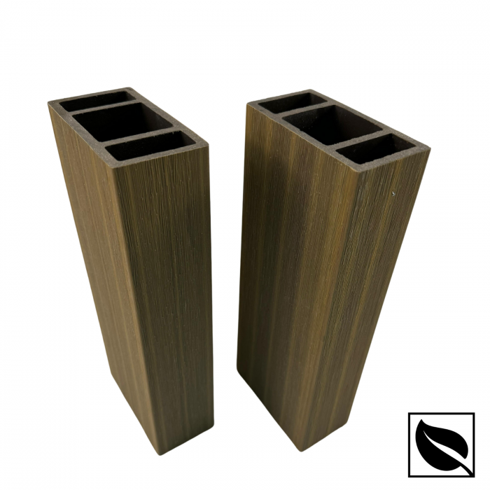 Riflaj Decorativ WPC Lemn Compozit Co-extrudat, Profil Rectangular 100x52x2900 mm, Dublu Ramforsat [5]