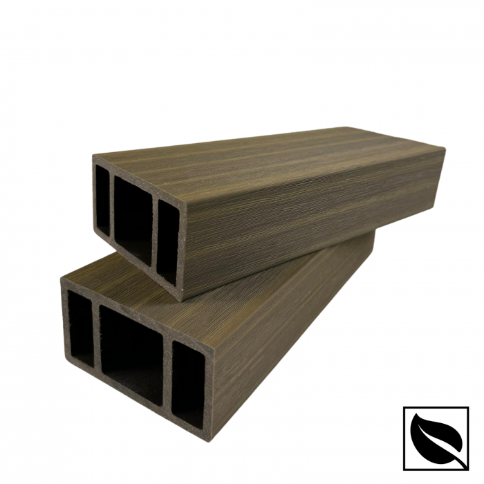 Riflaj Decorativ WPC Lemn Compozit Co-extrudat, Profil Rectangular 100x52x2900 mm, Dublu Ramforsat [2]