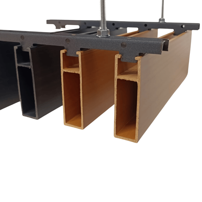 Riflaj Tavan WPC, Profil U 30x100 mm, culoare Gri Antracit, Lungime 2.8m [2]