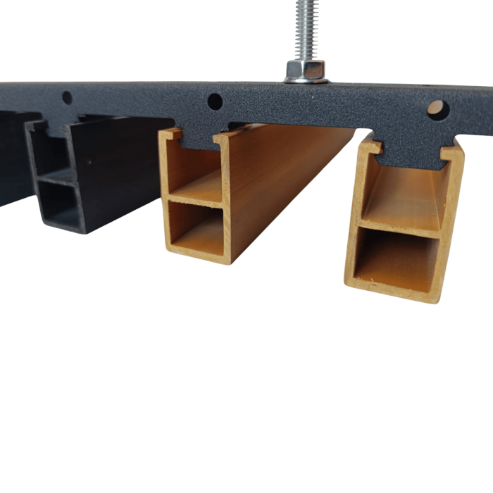 Riflaj Tavan WPC, Profil U 30x50 mm, culoare Gri Antracit , Lungime 2.8 m [3]